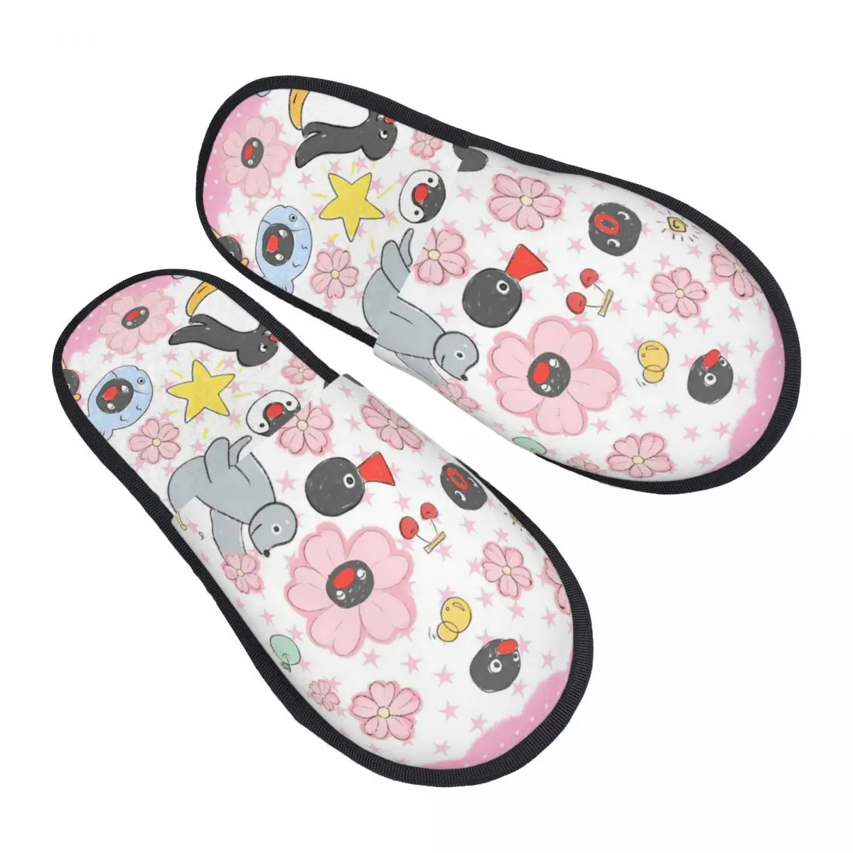 شبشب Noot Pingu Furry غير قابل للانزلاق على شكل بطريق كرتوني مريح من إسفنج الذاكرة في الداخل #1