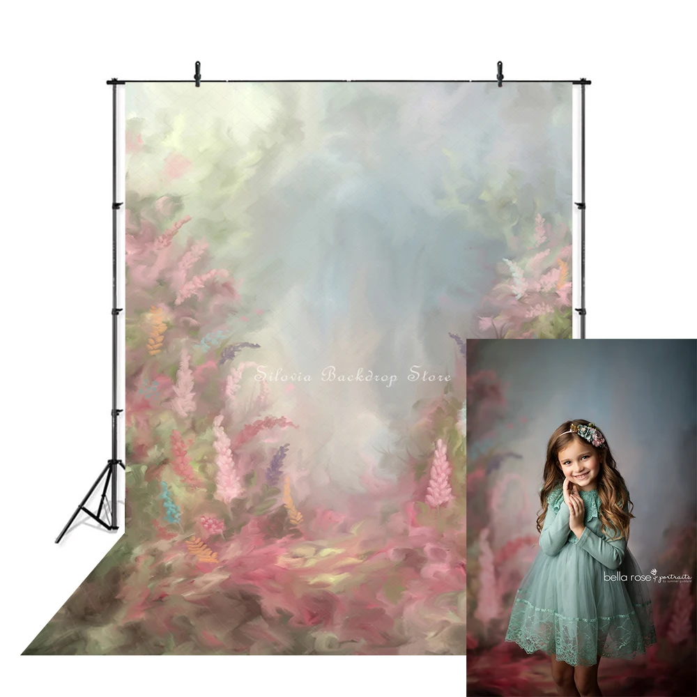 

Vintage Meadow Flowers Photo Background Adult Portrait Photography Backdrop Pregnant Woman Cake Smash Photo Studio Props Banner