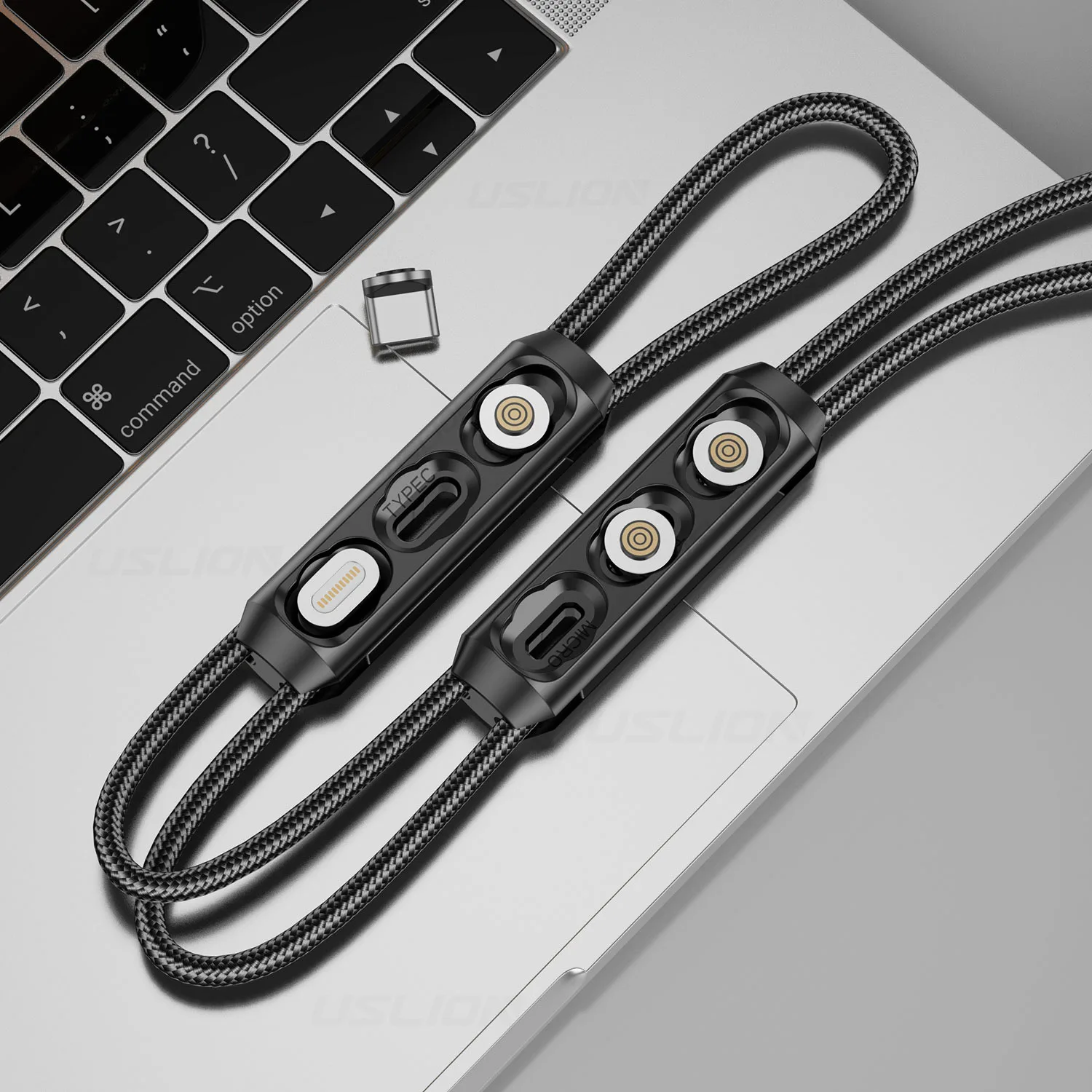 3 in 1 Magnetic Plugs Storage Box Magnet Cable Micro USB Type C Plugs Case Portable Connector Head Tips Container 1/2/3/4/5PCS