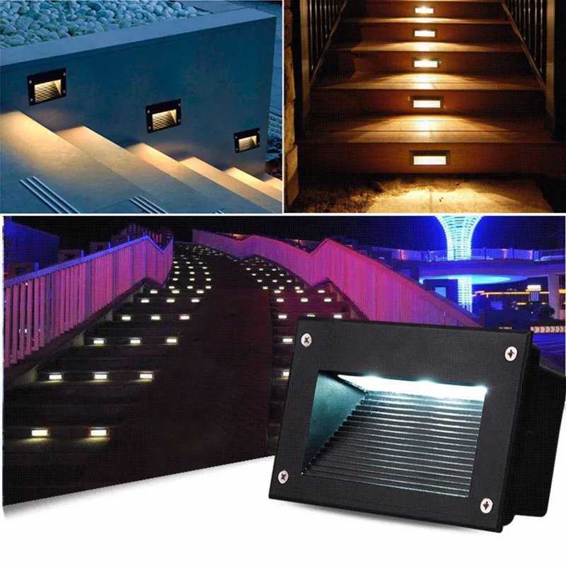 5W Wall Light Underground Waterproof Led Step Stair Lights Outdoor Footlight Recessed Corner wall Lamp exterior garden light