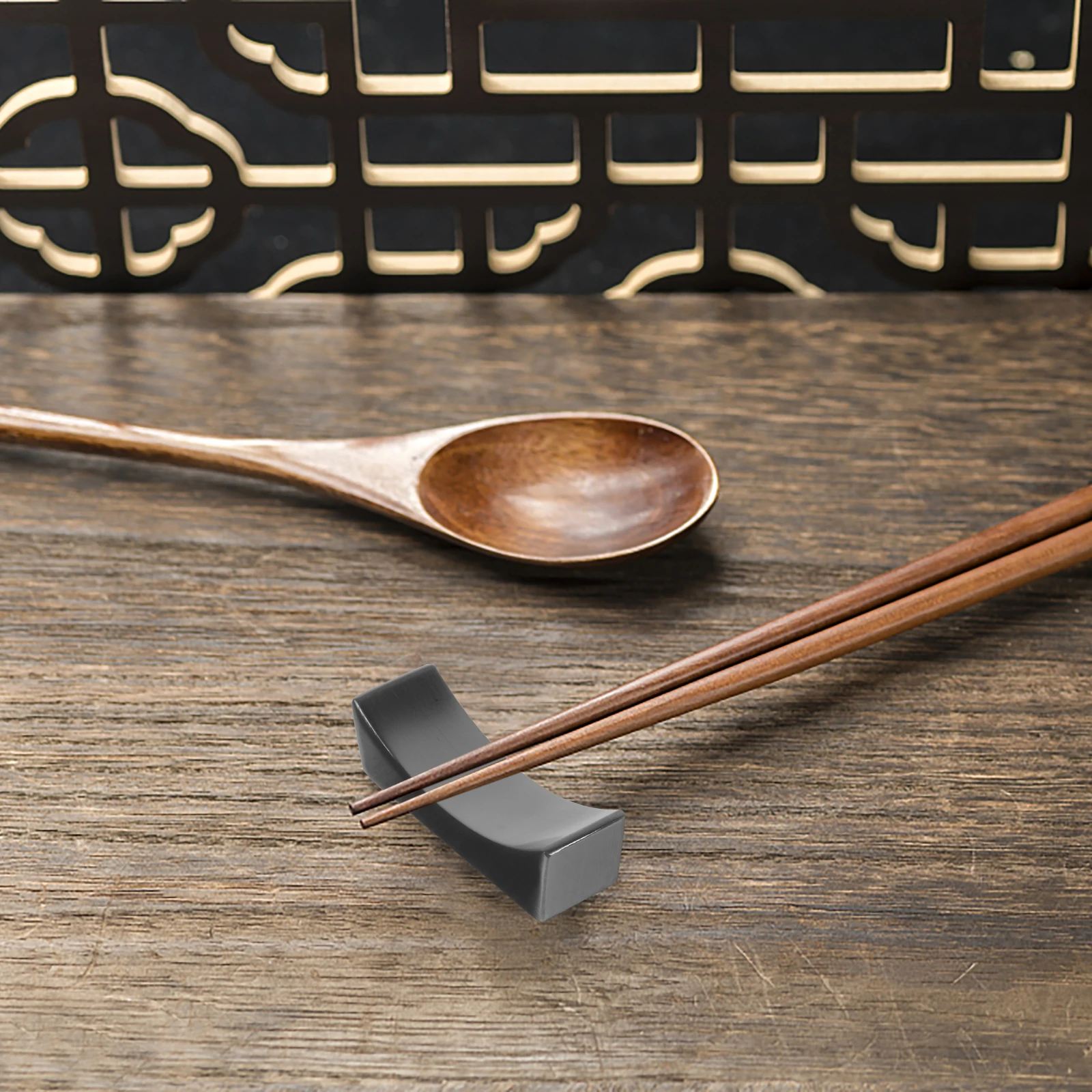 

5pcs Steel Chopsticks Rest Holder Cutlery Storage Rack Spoon Fork Organizer Kitchen Chopstick Organizing Rack Tableware