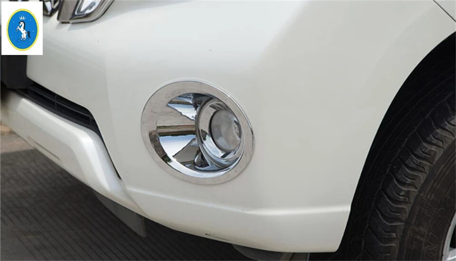 

Yimaautotrims Chrome Front Fog Lights Lamp Ring Cover Trim 2 Piece For Toyota Land Cruiser Prado FJ150 2014 2015 2016 2017 ABS