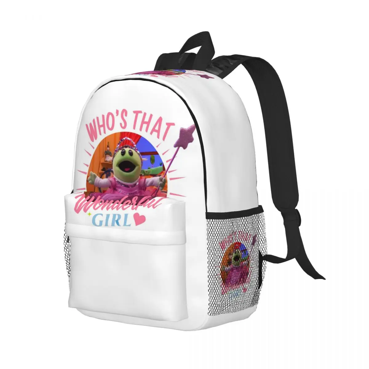 

Nanalan Who's That Wonderful Girl Backpack Student Boys Girls BookBag Children School Bag Laptop Shoulder Bags for Men Women