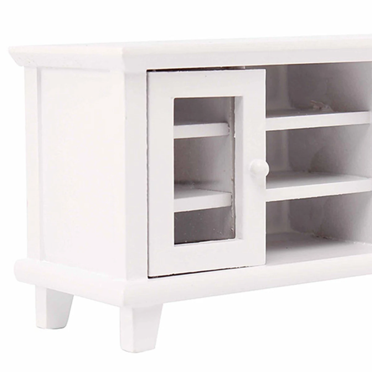 T84C-1/12 مقياس دمية الأثاث خزانة صغيرة حامل الجدول أثاث خشبي ديكور المنزل