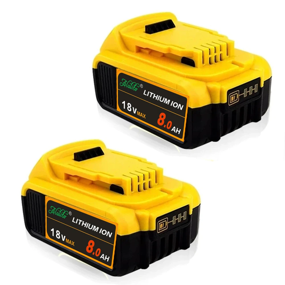 Sostituzione dell\'utensile elettrico della batteria al litio 18V 8Ah MAX per DeWalt DCB184 DCB181 DCB182 DCB200 20V 8A 10A 12A 18V 20V batteria al