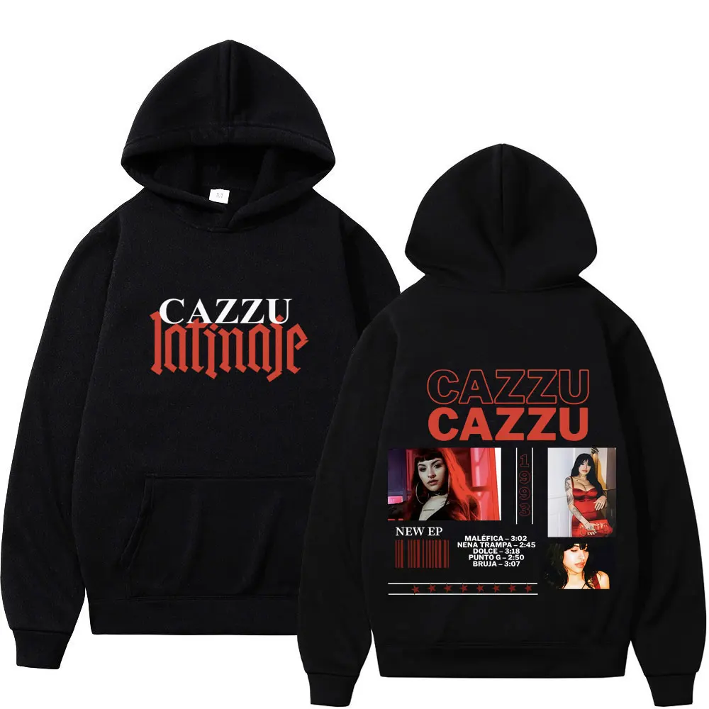 

Singer Cazzu Latinaje Album Tour 2026 Print Sweatshirts Men Women Fashion Pullover Long Sleeves Loose Casual Oversized Hoodies