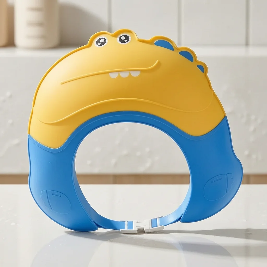 

Baby Hair Wash Cap Silicone Adjustable Waterproof Ear Protector Shampoo Bath Shower Hat For Kids Toddler