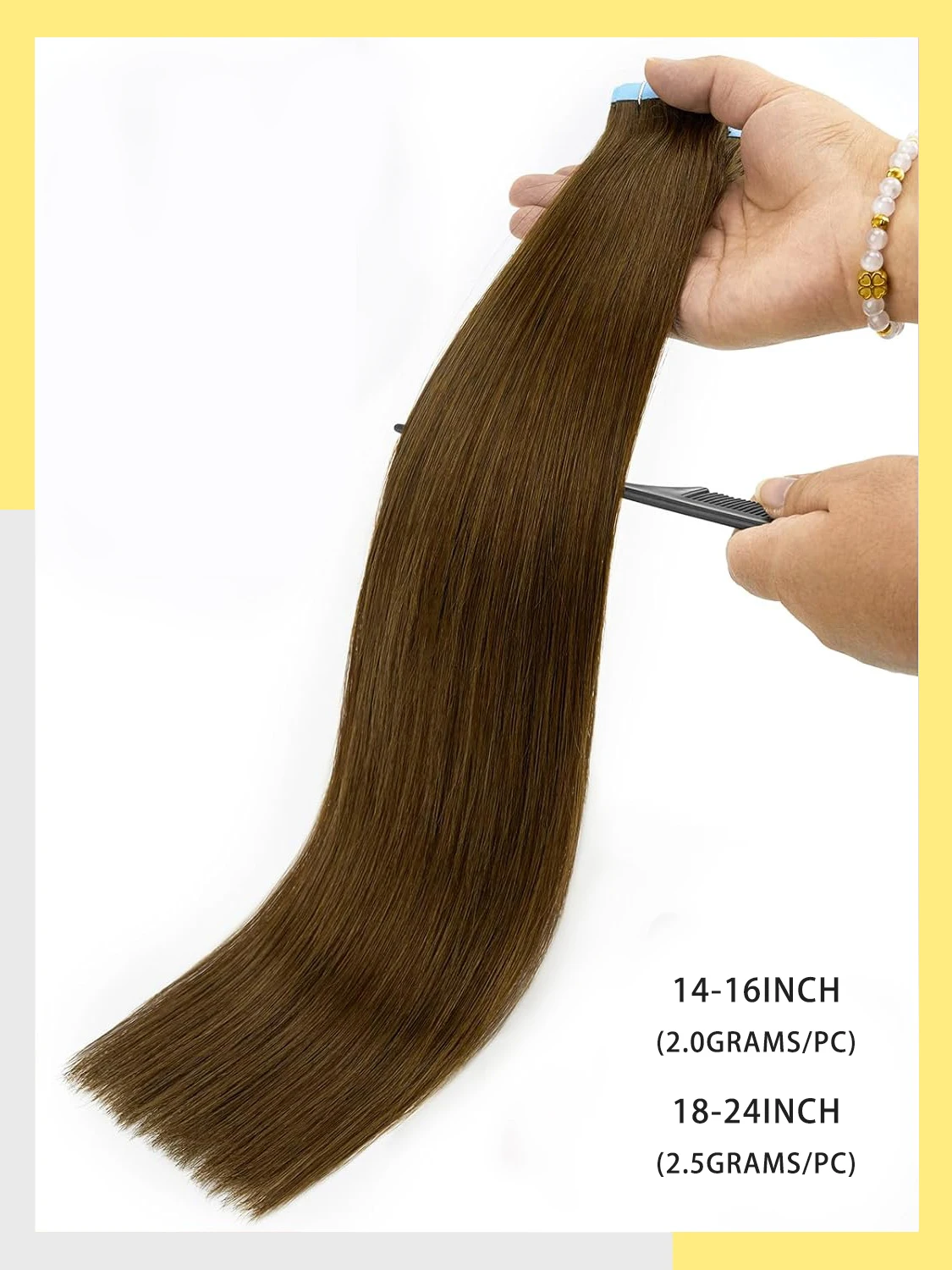 Лента из 100% человеческих волос, прямая, двусторонняя, блондинка, удобная, шелковистая, натуральная лента Remy Virgin, прямая, двойная, с костями