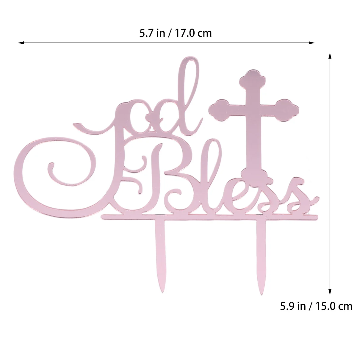 

God Bless Toppers Acrylic Decorations Birthday Party Cake Inserts Eco Friendly Non Toxic Cake Decoration Dessert Cards