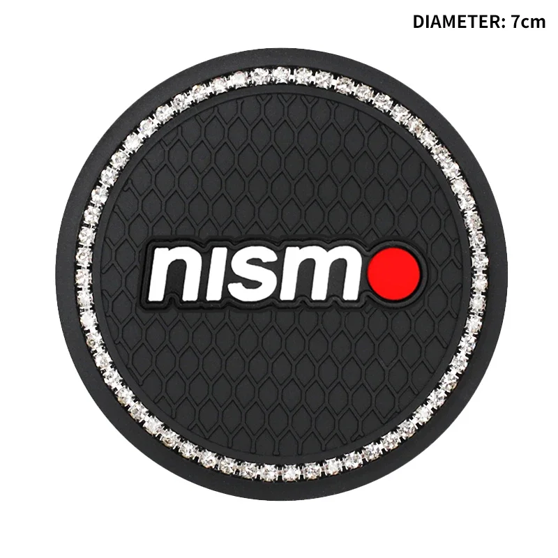 Moda diamante carro coaster suporte de copo de água almofada antiderrapante para nismo nissan tiida teana skyline juke x-trail almera qashqai