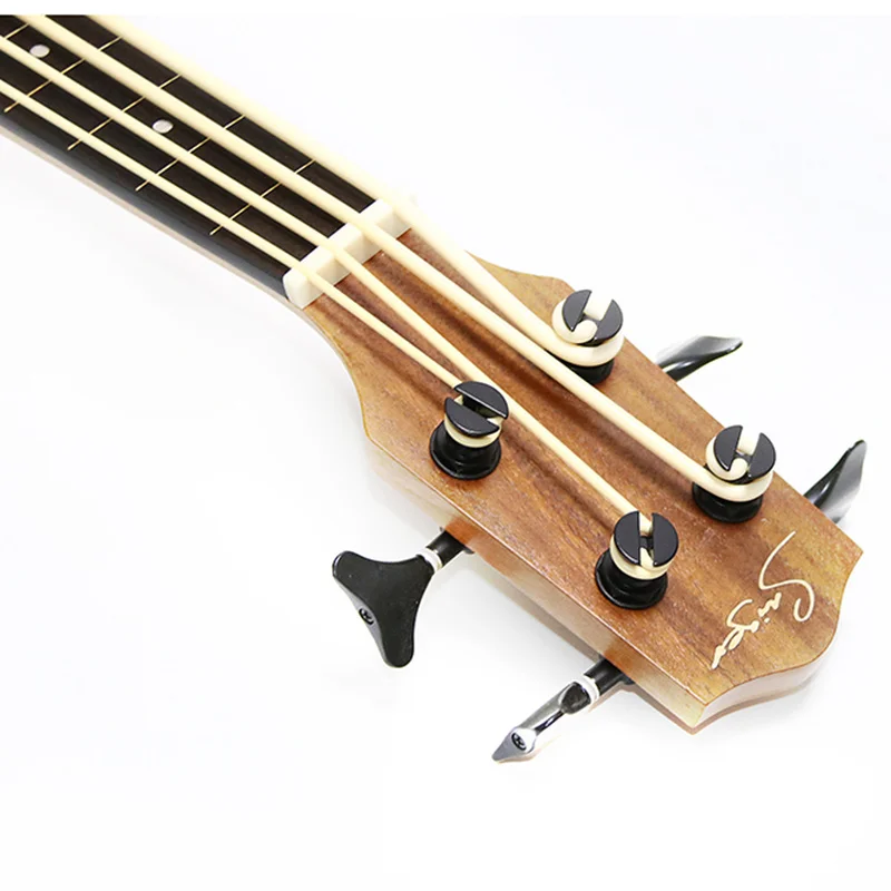 Ubass U Bass Top Solid Acacia Ukulele Fretless 30 Inches  Electric Guitar 4 Strings Mini UKE Electro Guitars Pickup Sculpture