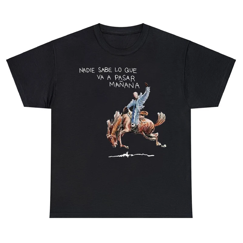

Rapper Bad Bunny Nadie Sabe Lo Que Va A Pasar Mañana Album Tee Men Vintage Cotton T Shirt Short Sleeve Tshirt Oversize T-shirts