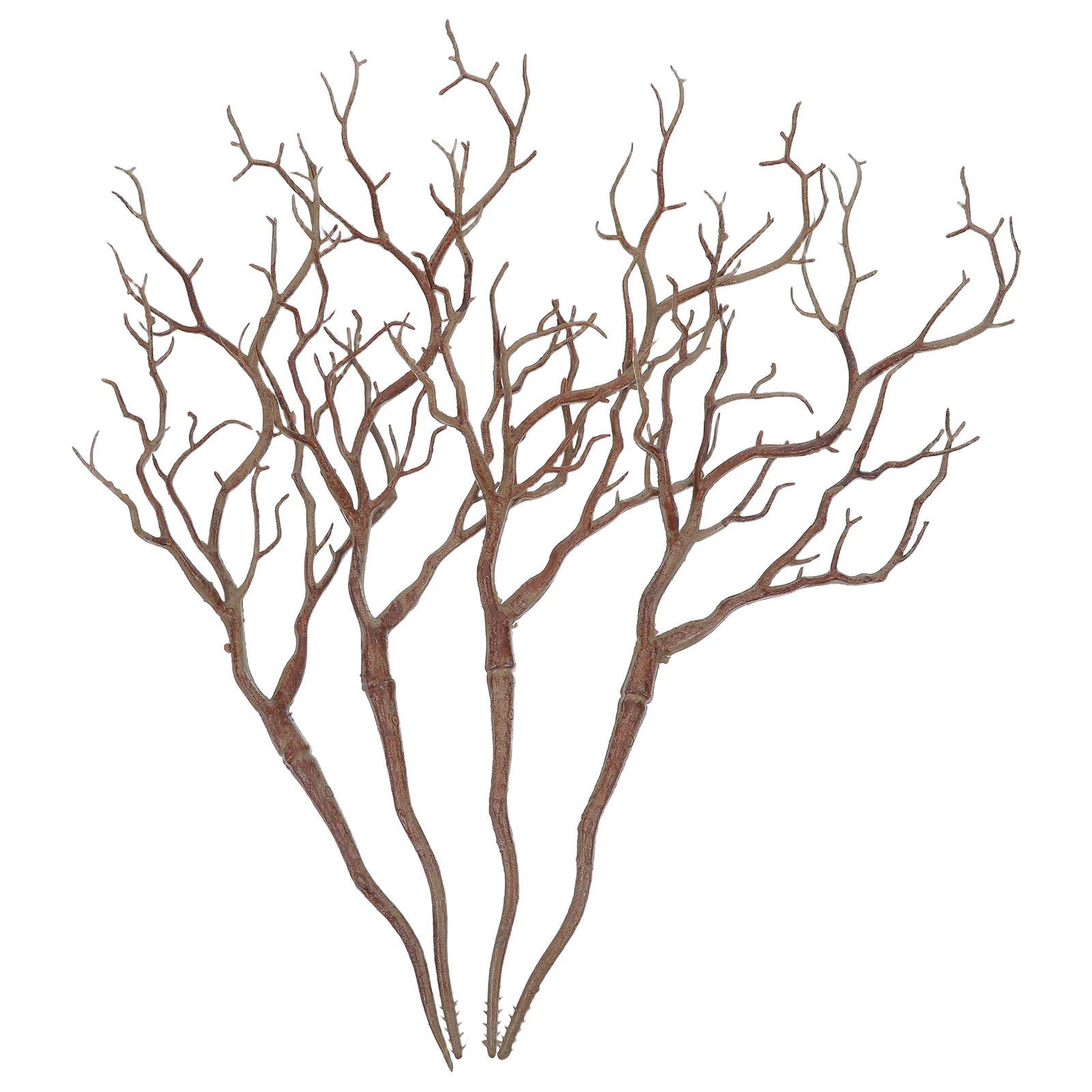 

4pcs Artificial Coral 17.29 Inch Light Brown Fake Antler Branches For Vase Decor Home Wedding Christmas Halloween Tall Dry