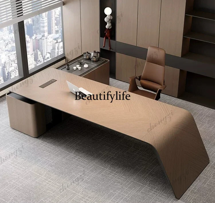 h178Tea table, president of tea table integration, business reception table, desk, light luxury and high-end sense