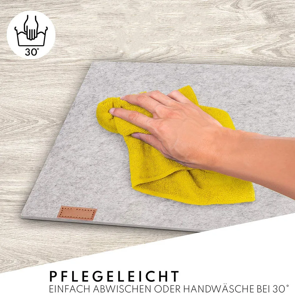 

12 Pcs Felt Coasters Cup Square Washable Placemat Table Heat-resistant for Dining Mats Simple Grey