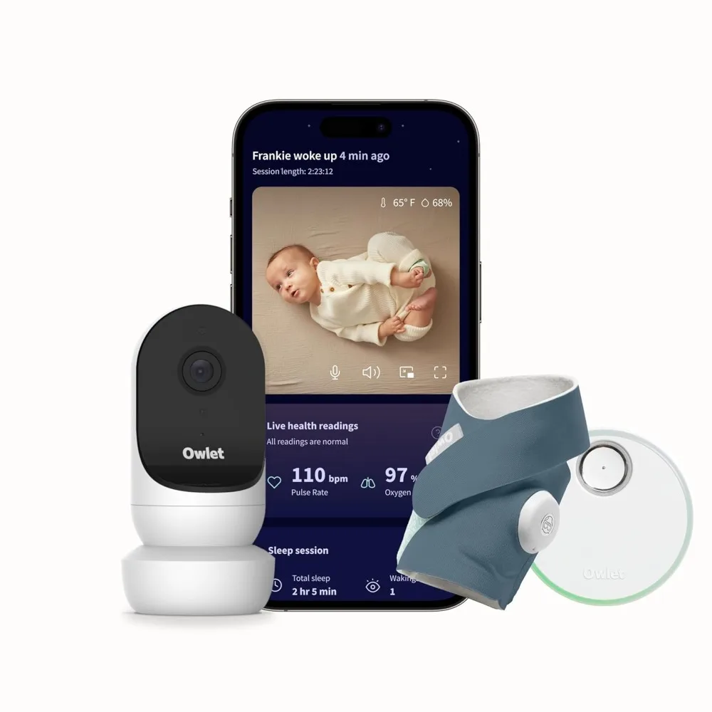 ® Dream Duo Smart Baby Monitor: FDA-Cleared Dream Sock® Plus  Cam 2- Tracks & Notifies for Pulse Rate & Oxygen While Viewing Bab