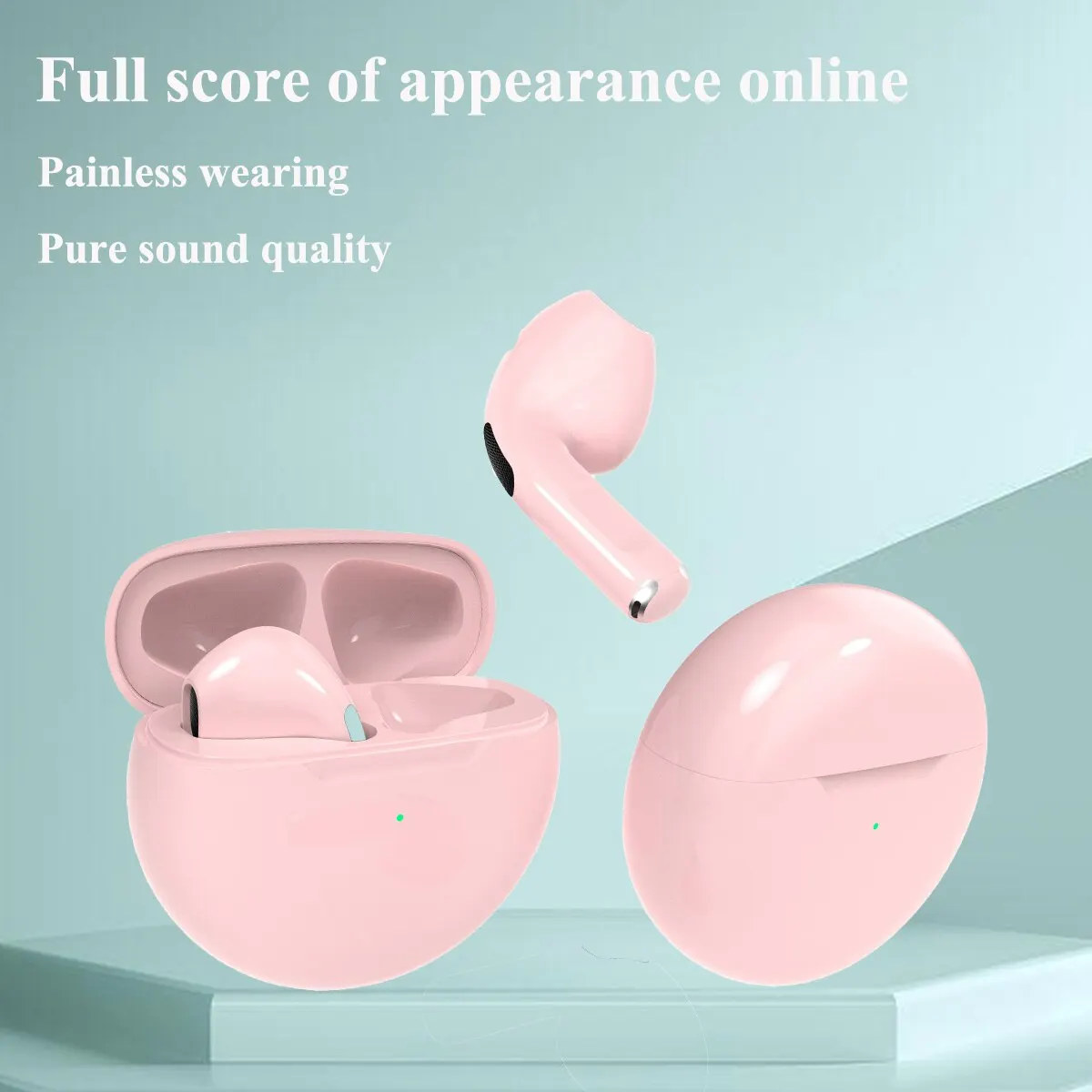 Air Pro 6 TWS Wireless Headphones with Mic Fone Bluetooth Earphones Sport Earbuds Pro6 J6 Headset for Apple iPhone Xiaomi Huawei image 2