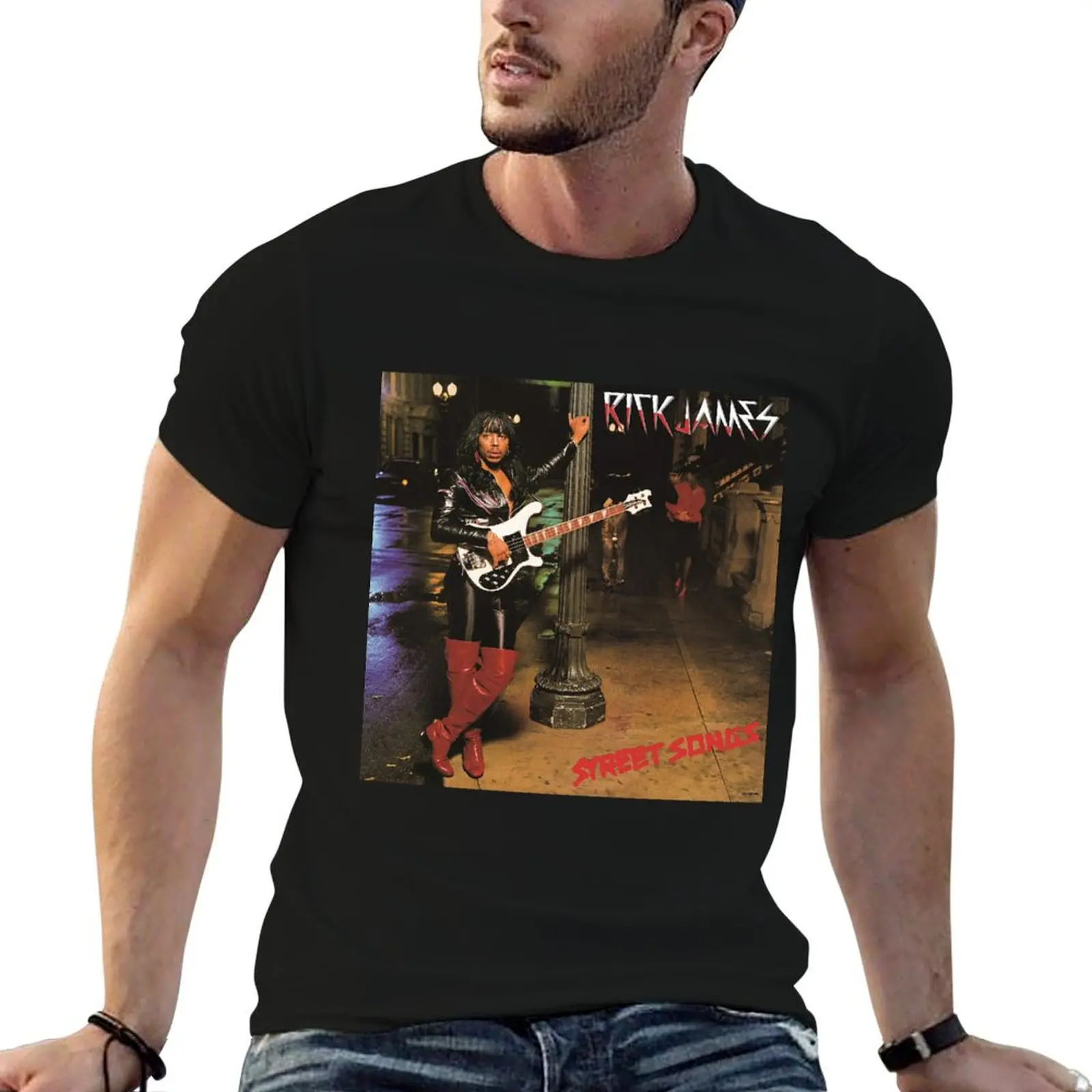 

Rick James album T-Shirt t shirts for man graphic tees t shirt men 100% cotton luxury brand cotton tshirt 100% T-Shirt