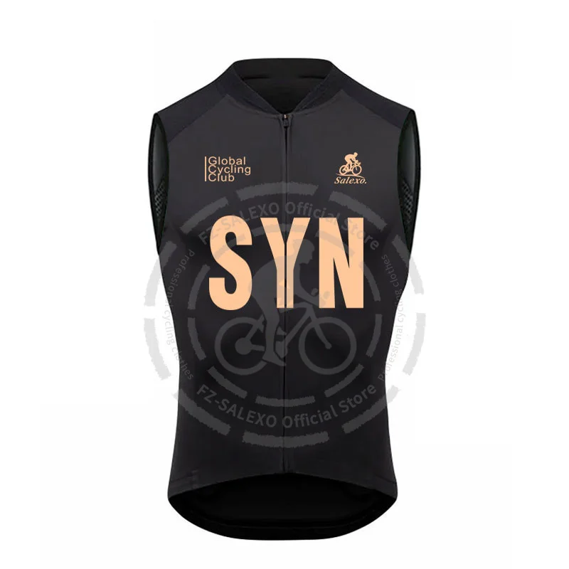 SYN Sleeveless Cycling Vest Men Summer Sleeveless Bike Bicycle Jersey Windproof Cycling Clothing  Outdoors Riding Windproof Vest