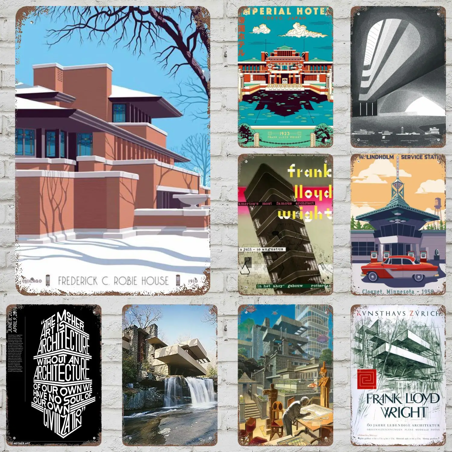 frank lloyd wright architect Funny Bar Metal Sign, Retro Plaque, Vintage Sign, Alcohol Drinker, Pub, Club, Man Cave, Kitchen