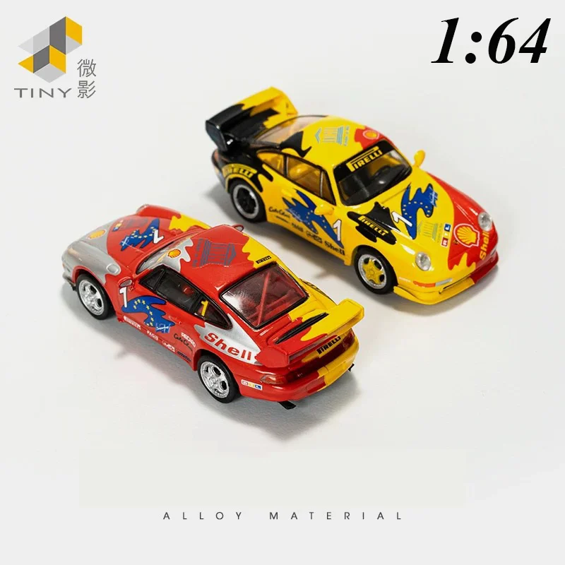 SPARKY 1/64 DIECAST Porsche 911 Carrera Cup 1993 SHELL COMBO Miniature Alloy Die-Cast Car Model boy Gift