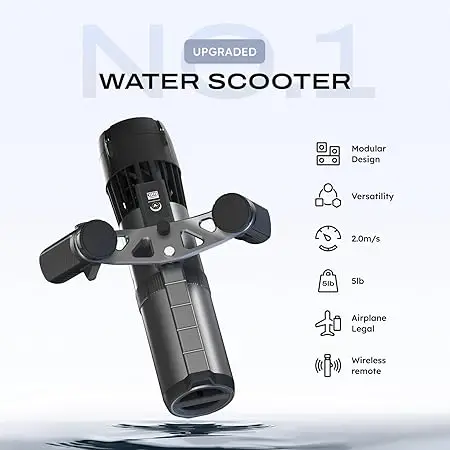 LEFEET P1 Underwater Scooter [Professional Grade]: Max 2m/s Super Power Mini, Built-in Camera Mount, Modular Design Expands