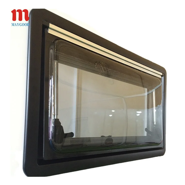 600x600mm Double Glaze Acrylic Window with Pleated Blind and Fly Screen caravan New Strong Rv Window