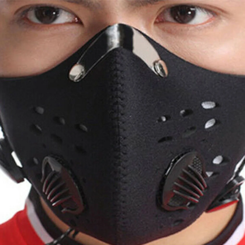 Unisex Adults Cycling Dust Mouth-mask 3 Layers Breathable Anti-dust Anti-haze Reusable Bike Mask Anti haze Accessory