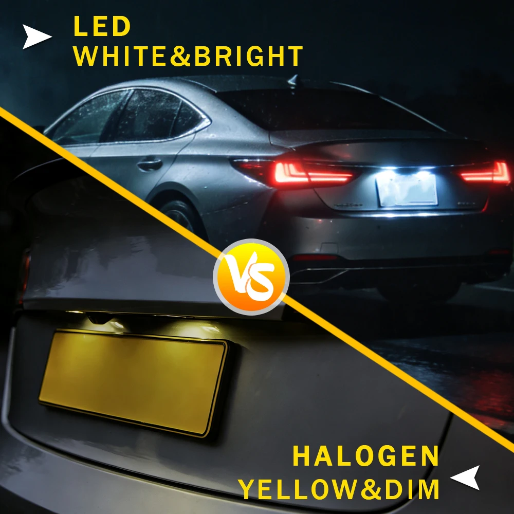 2pcs For Toyota Camry Prius For Lexus LS200 300 GS300 ES300 RX300 Canbus Error Free License Number Plate Light Lamps White LED