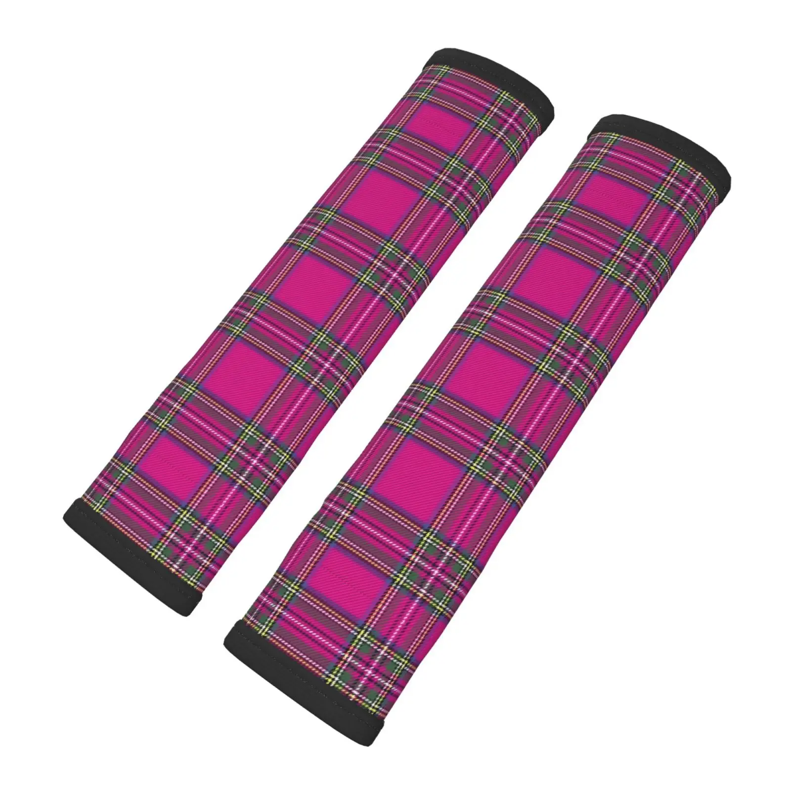 

Royal Stewart Tartan Car Seat Belt Cushion 2-piece Set Shoulder Protection Comfortable Seat Belt Shoulder Strap Luggage Strap