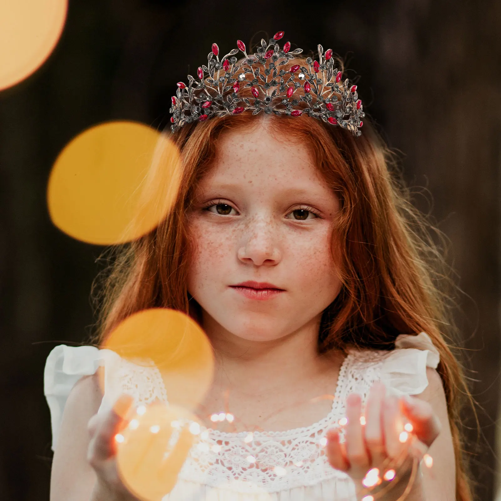 

Crown Bridal Wedding Bride Gem Baroque Crowns for Women Vintage Head Bridesmaid The