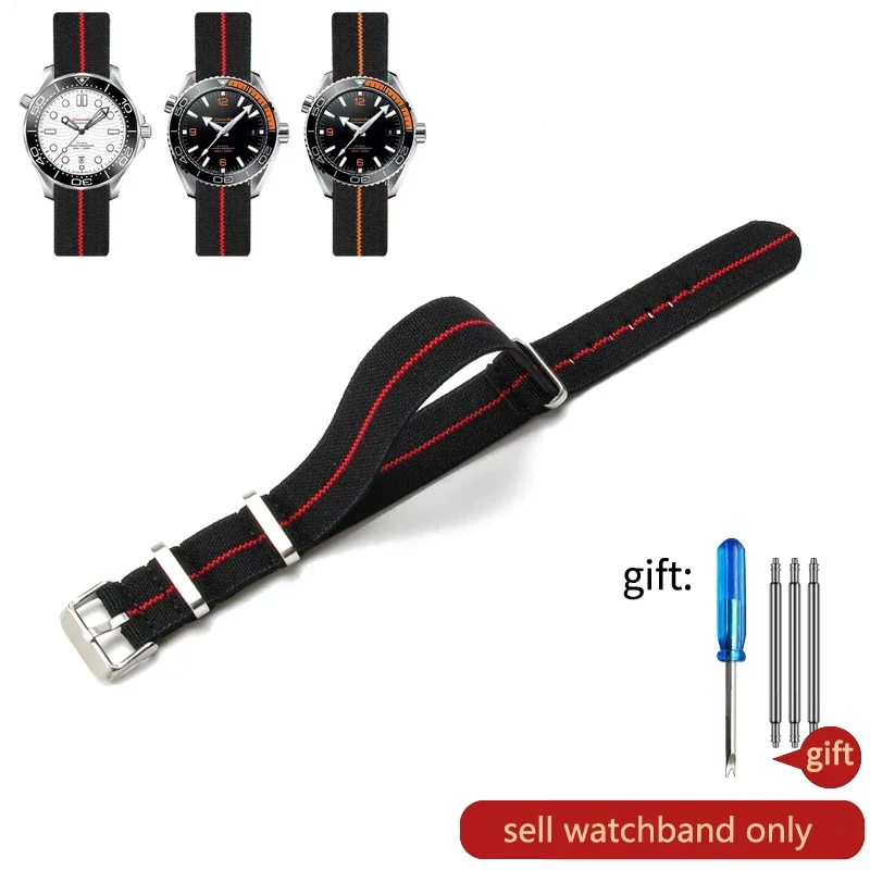 60er Jahre Französisches Armee-Uhrenarmband für Nylon-Uhrenarmband für Rolex Seiko Tudor Rolex Schwarz Grün Water Ghost Omega Gewebtes Uhrenarmband