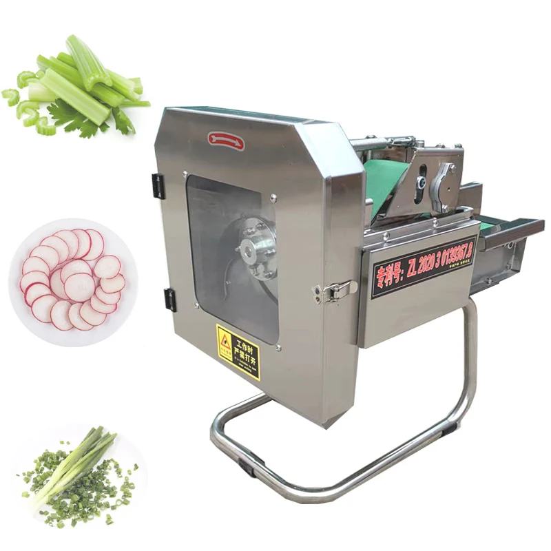 

Commercial Vegetable Slicer Onion Slicing Machine Electric Potatoes Carrots Cutting Machine Chives Celery Cutter