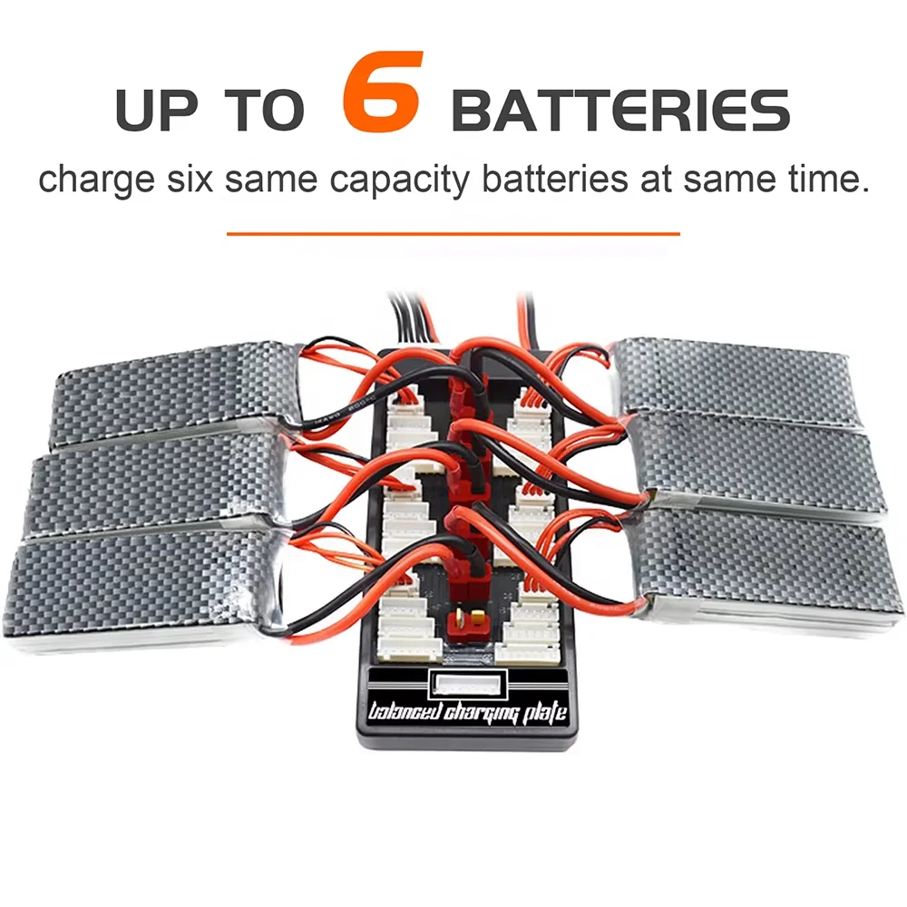 5PCS XT60 Deans T-Plug Charging Board 2-6S Parallel Balance Lipo Battery Charger For RC ISDT Q6 IMAX B6 B6AC B8 Made Durable Pla