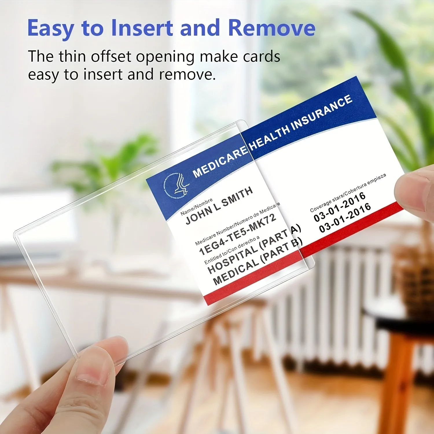 10Pcs Waterproof Clear Plastic Card Protector Sleeves Soft ID Card Holders for Credit/Access/Gaming Cards