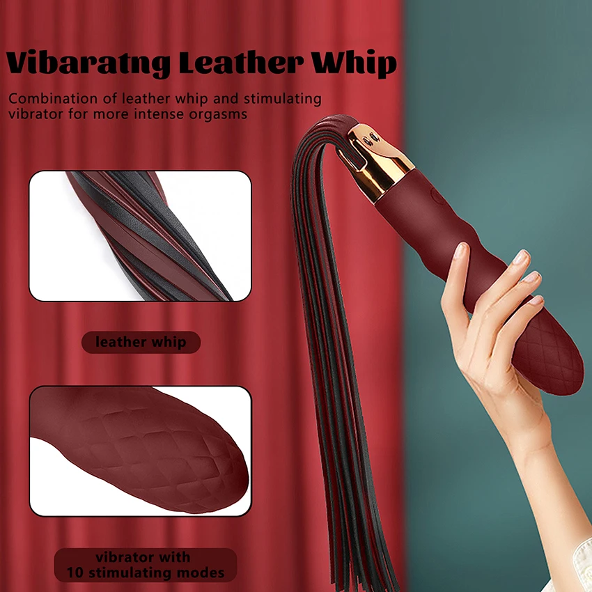 10 Speeds BDSM Slave Whip Vibrators For Women G-spot Clitoris Stimulator Anal Plug Sex Toys for Couples Flirt Adults Game Toys