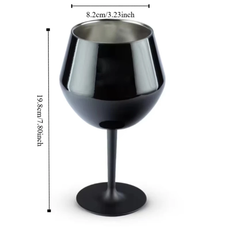 Elegant Detachable Stainless Steel Red Wine Cup Insulated Drop-resistant Champagne Cup Durable Gradient Color Wine Goblet Party