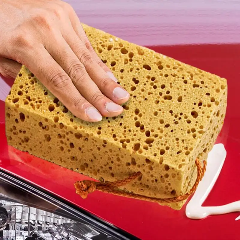 

Car Cleaning Sponges Large Honeycomb High-density Sponges Block With Lanyard Car Cleaning Waxing Tool Detailing Accessories