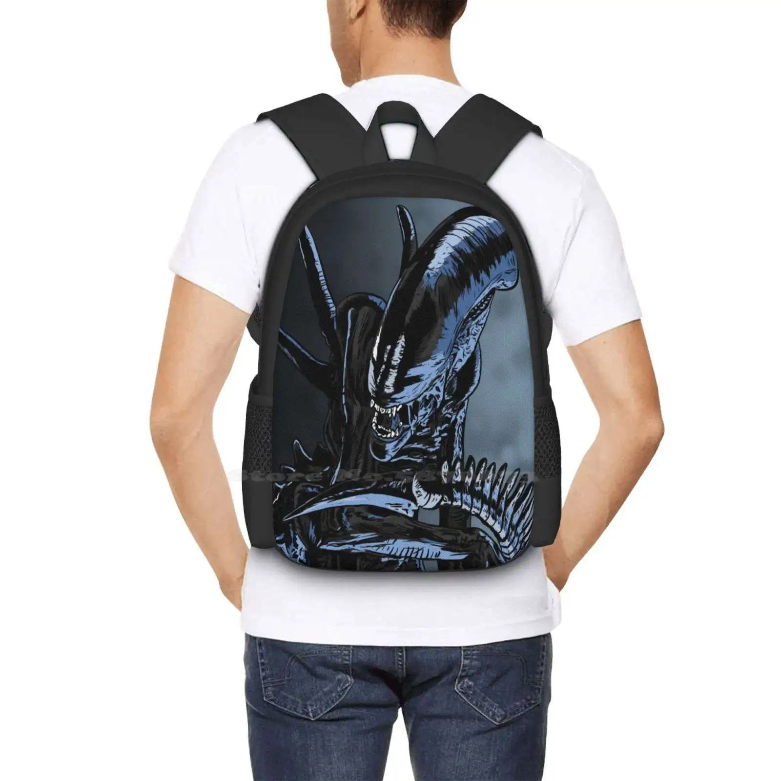 Xenomorph Hot Sale Schoolbag Backpack Fashion Bags Xenomorph Aliens Horror Movie