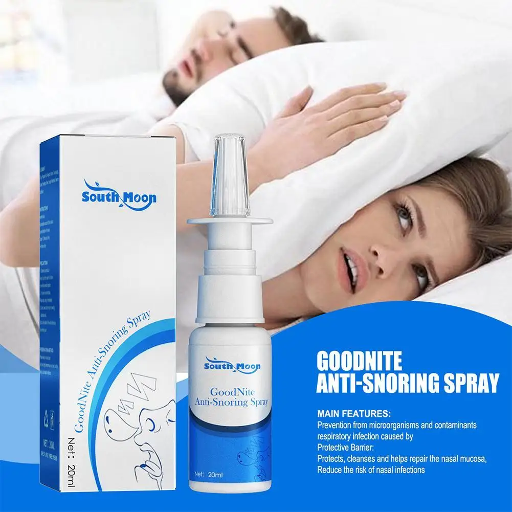 20ml Anti Snoring Nasal Spray Stop Snore Throat Relief Sleeping Easier Better Breath Relief Cold Sneezing Spray Health Care