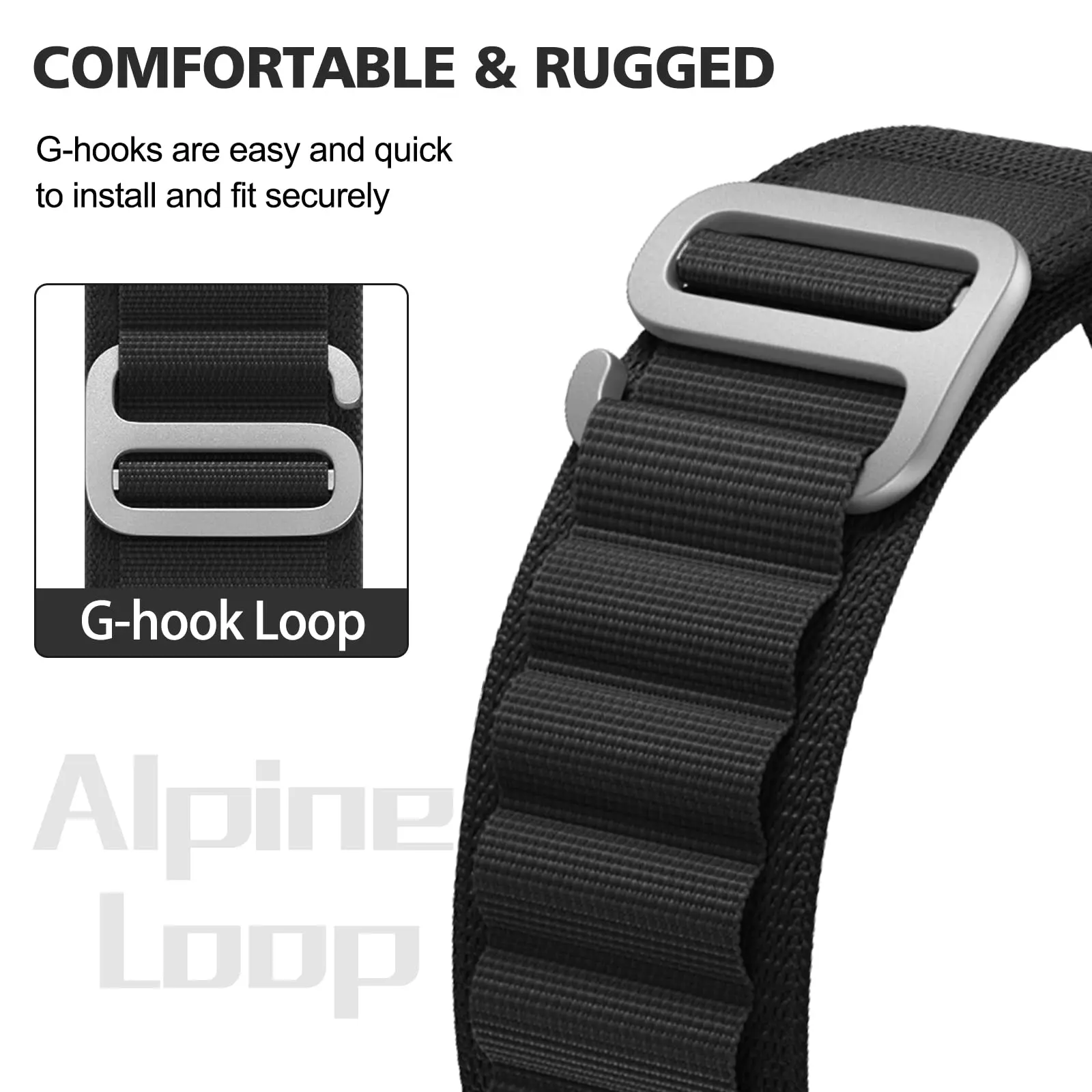 Alpine Loop for Huawei Band 9 8 Strap Accessories Adjustable Wristband Elastic Nylon Bracelet Correa for Huawei Band9 band8 band