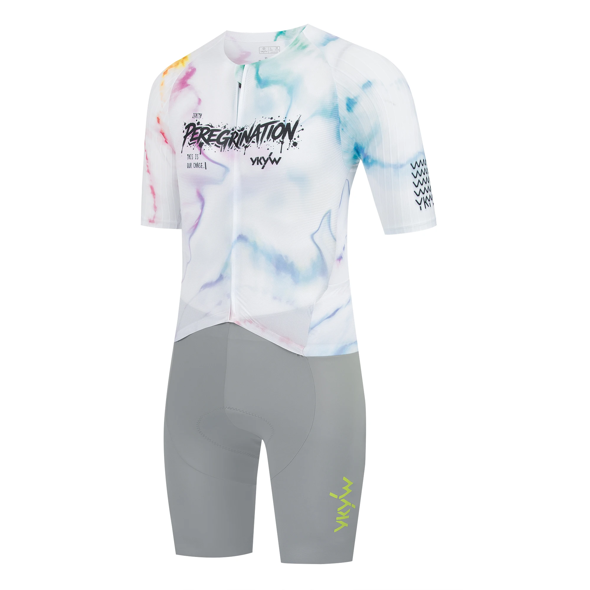 YKYWBIKE Herren-Radsportanzug, einteiliger Radsportanzug, 8 Stunden Reitzeit, Straßenradbekleidung, Sommer-Fahrrad-Maillot-Set – Detail 15