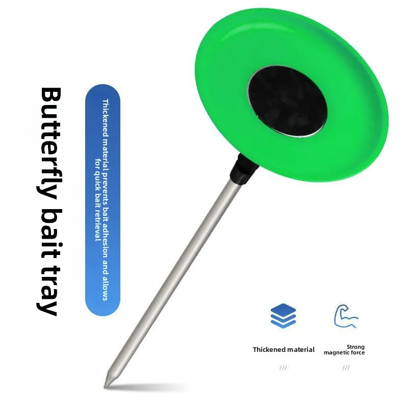 

Ground-Mounted Bait Tray Single-Tray Strong Bait Dispenser Simple Ground-Mounted Retractable Stand Strong Magnetic Bait Box