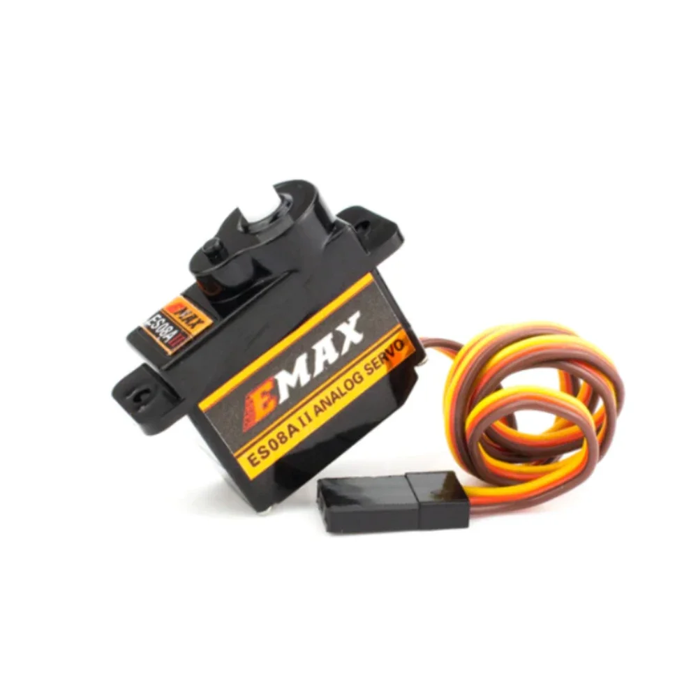 EMAX ES08A II 9g Micro Servo engranaje de plástico Mini Servo analógico 1,8 kg/seg para modelos RC piezas de repuesto de avión 3D de ala fija