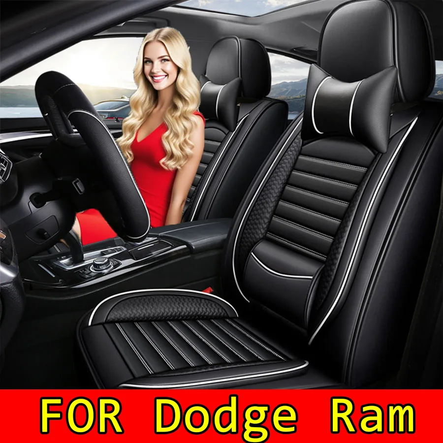 

FOR Dodge Ram Car seat cover Waterproof PU leather comfortable waist-fixed luxury full set 5 seat full wrap seat cover