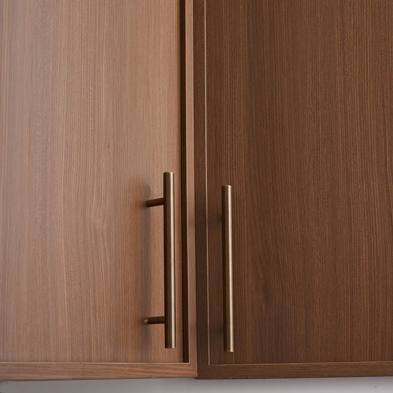 Brass Furniture Rod Copper Natural Color Matte Black American Retro Shoe Tatami Wardrobe Drawer Cabinet Hardware Door Handle