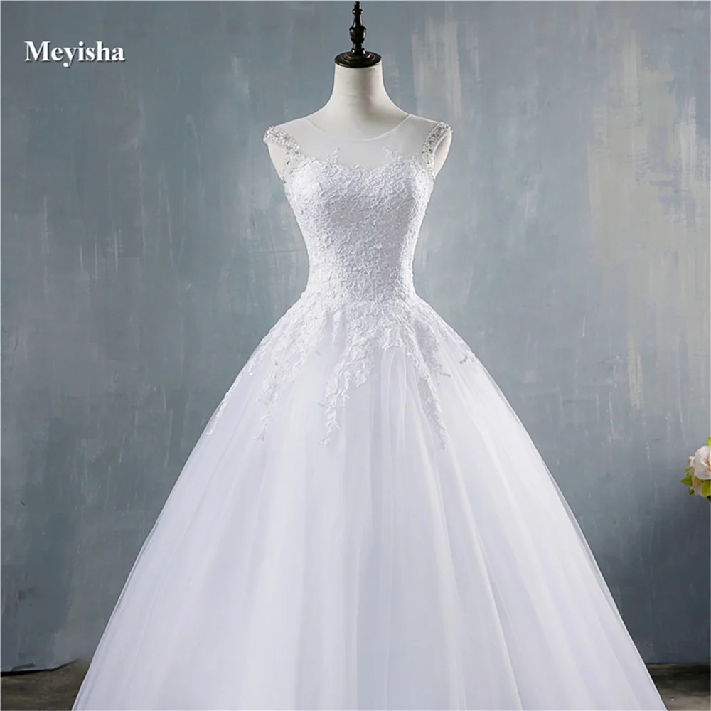 ZJ9144 Wedding Dresses For Brides Plus Size Maxi 18 20 22 24 26 2025 Sexy Open Back Sequns Beads