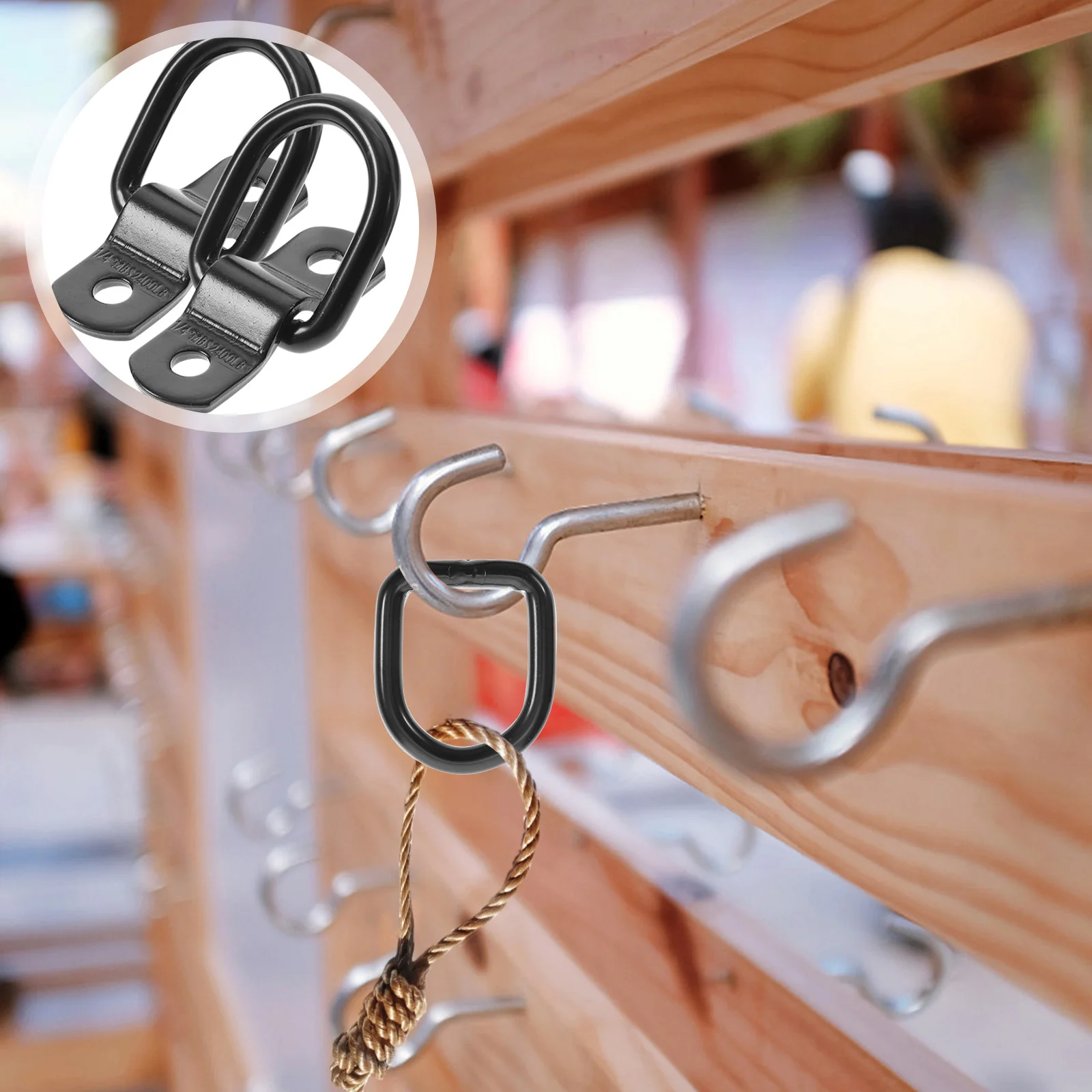 

10 Pcs D Tight Anchor Hook Pickup Mount D- Tie Down Anchor For Trailer down Trailers Rings Anchors Accessory Trailer Steel Hooks