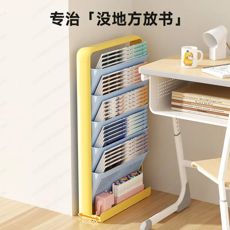 Multi-layer Side-hanging Bookshelves, Dormitory Desktop Does Not Take Up Space Storage Racks