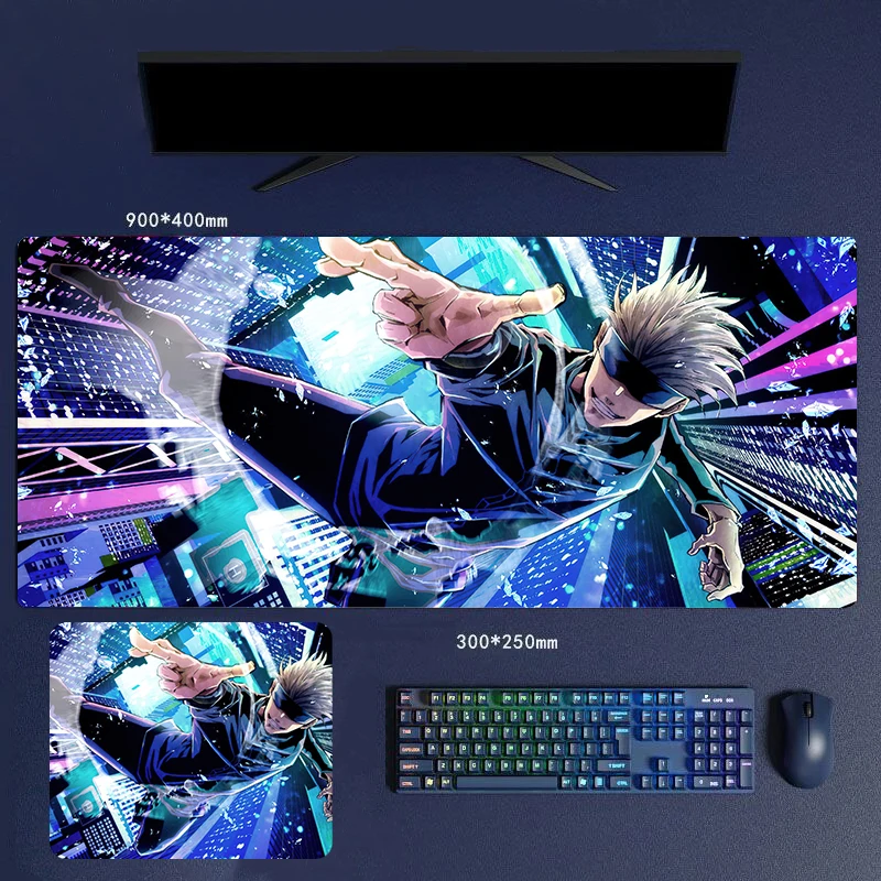 

30/60/70/80cm Gojo Satoru Popular Anime HD Pattern Desk Mat Rubber Mouse Pads Manga Anime Character Mice Computer Peripherals